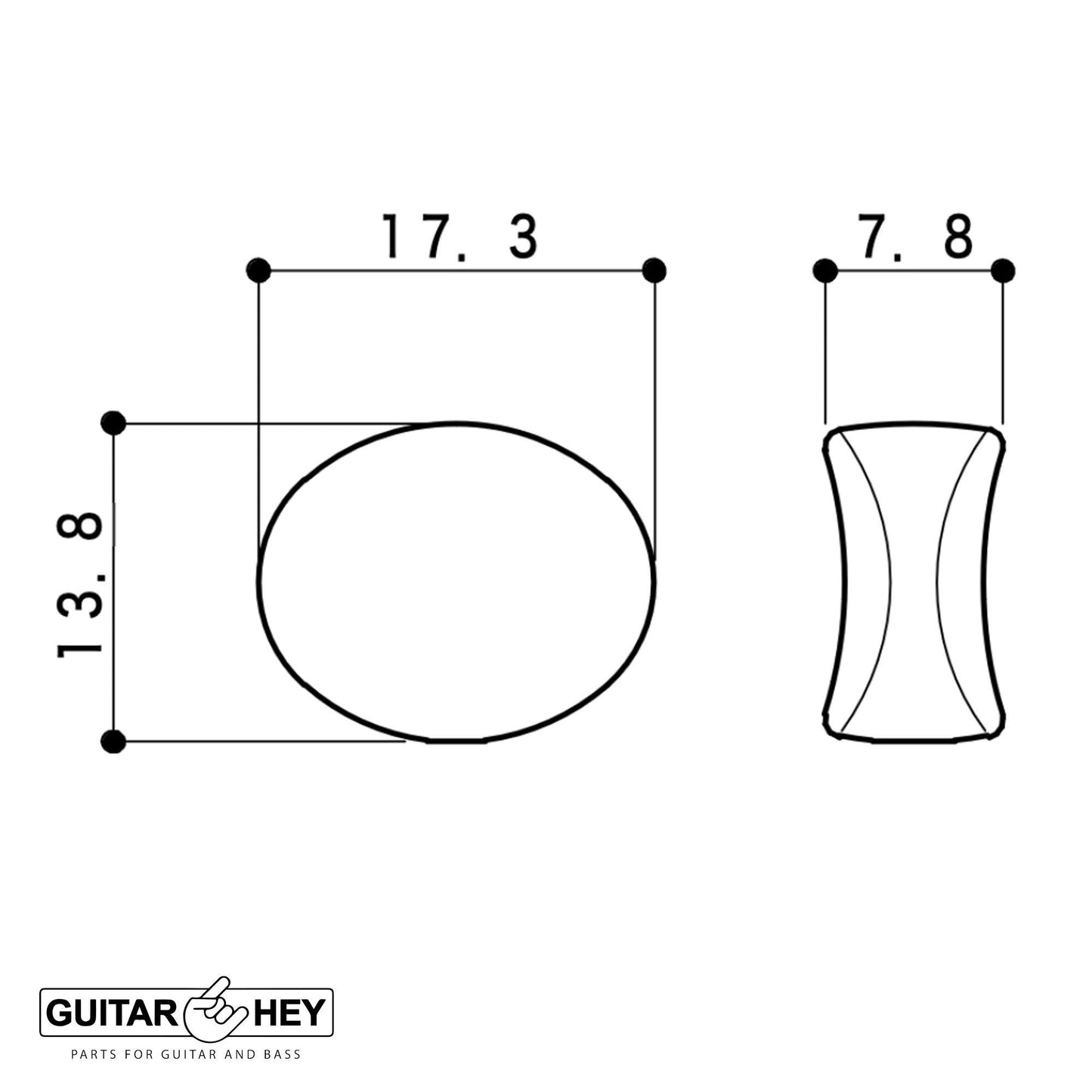NEW Gotoh SG381 MGT Locking Tuners OVAL PEARL Buttons 8-String Set 4x4 - CHROME