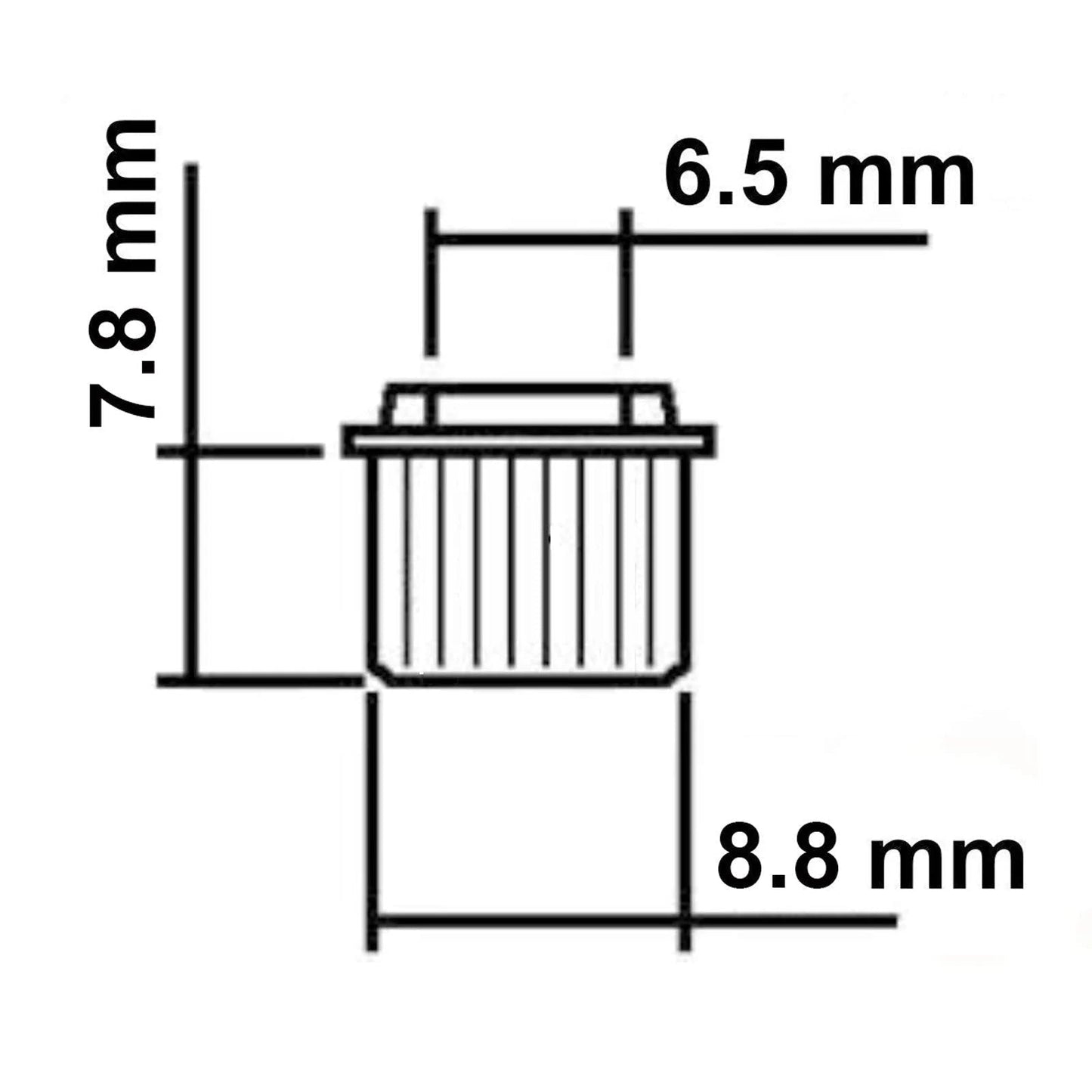 NEW (6) Gotoh Bushings for 8.8mm Peghole, 6.5mm inside diameter Post - NICKEL