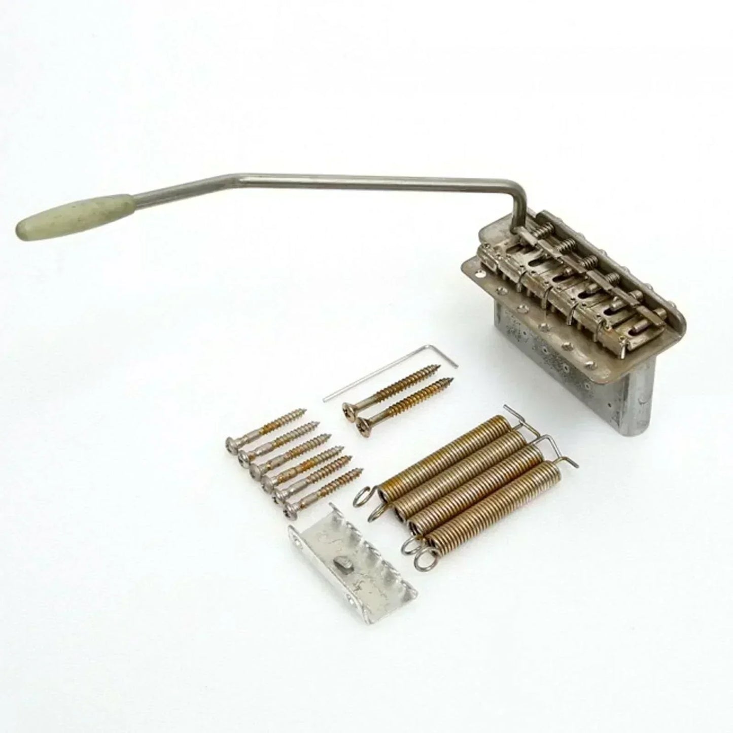 NEW Q-Parts AGED COLLECTION Tremolo for '57 Strat Steel Block, DISTRESSED NICKEL
