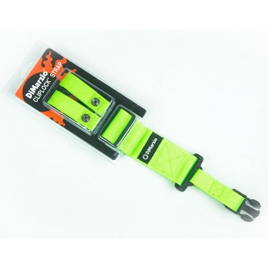 NEW DiMarzio DD2200GN 2 Inch Nylon ClipLock Guitar Strap Quick Release - GREEN