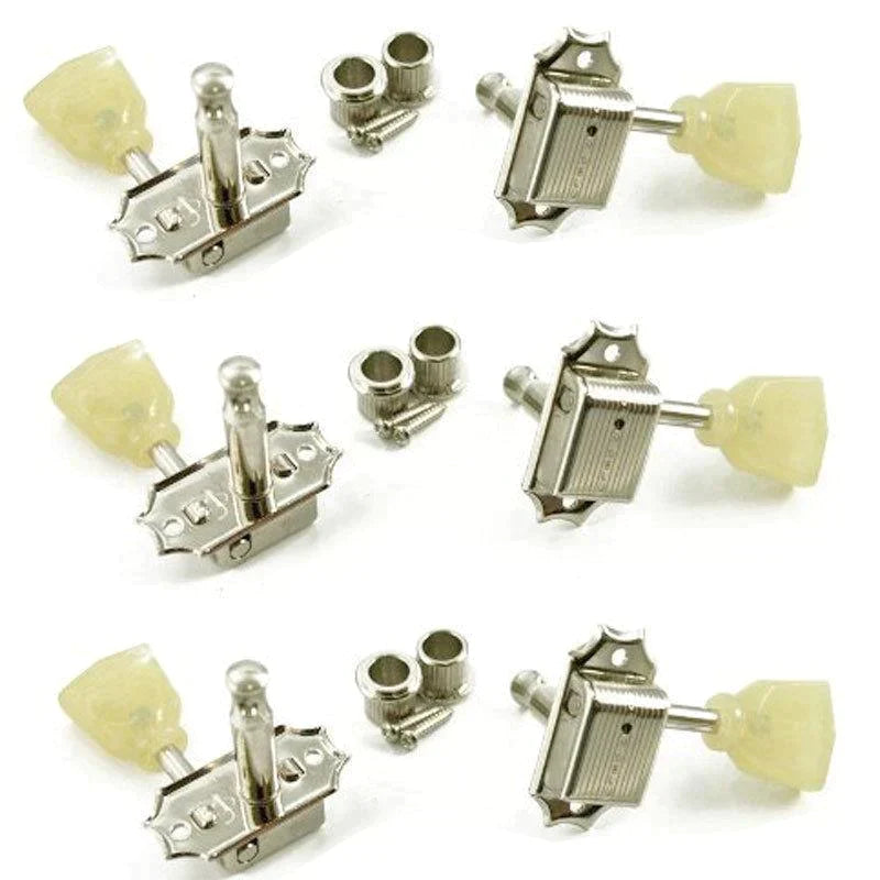 NEW Kluson SD90SLN L3+R3 Keystone Tuners for Vintage Gibson® Guitar 3x3 - NICKEL