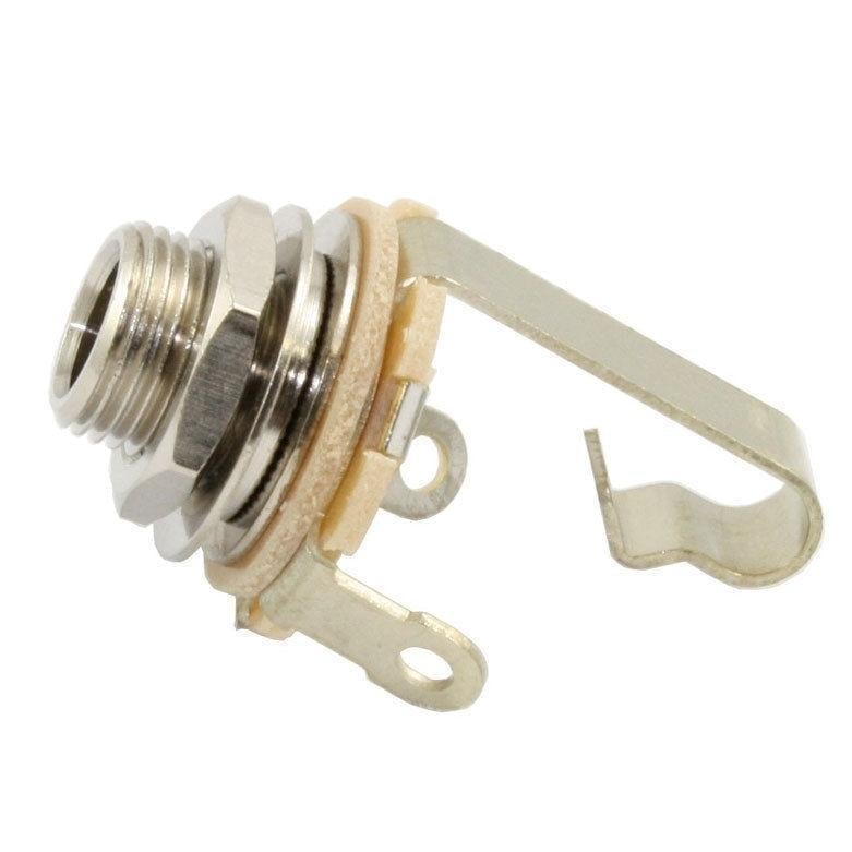 NEW Electrosocket Round Retrofit Tele Jack CHROME + Switchcraft #11 Input 1/4"