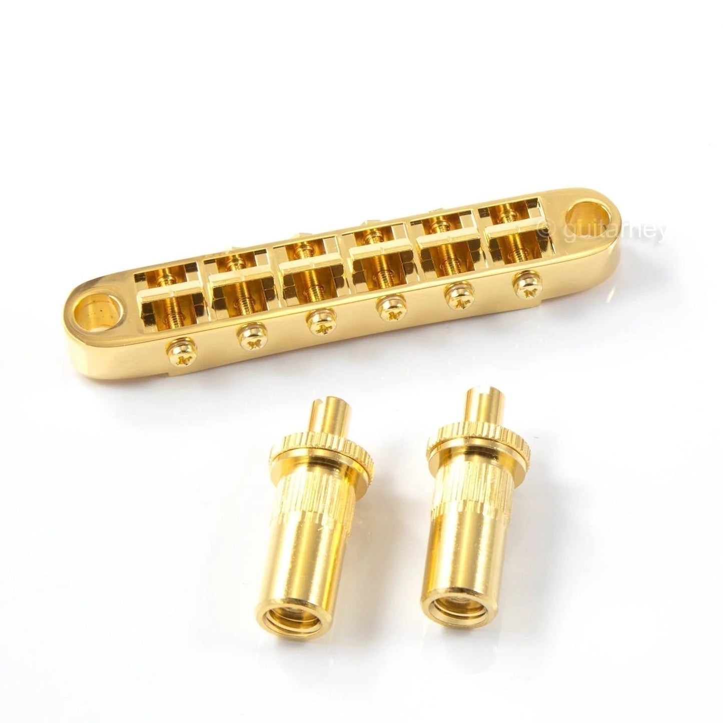 NEW Gotoh GE103B-T Large Metric Post Tunematic TOM Tune-o-Matic w/ Studs - GOLD