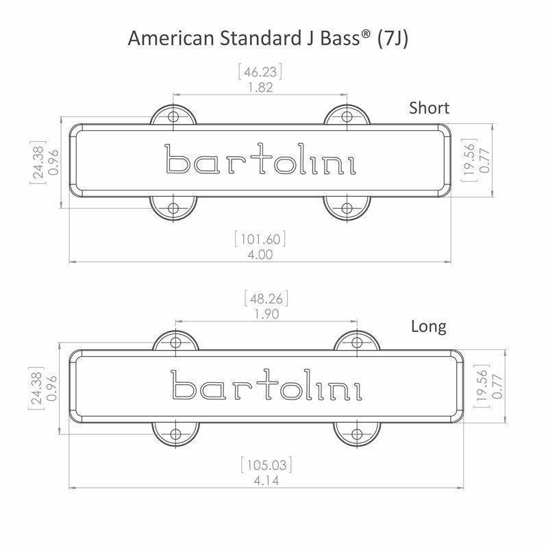 NEW Bartolini 57J1 L/S for Fender J Jazz Bass 5 String Neck & Bridge Pickup Set