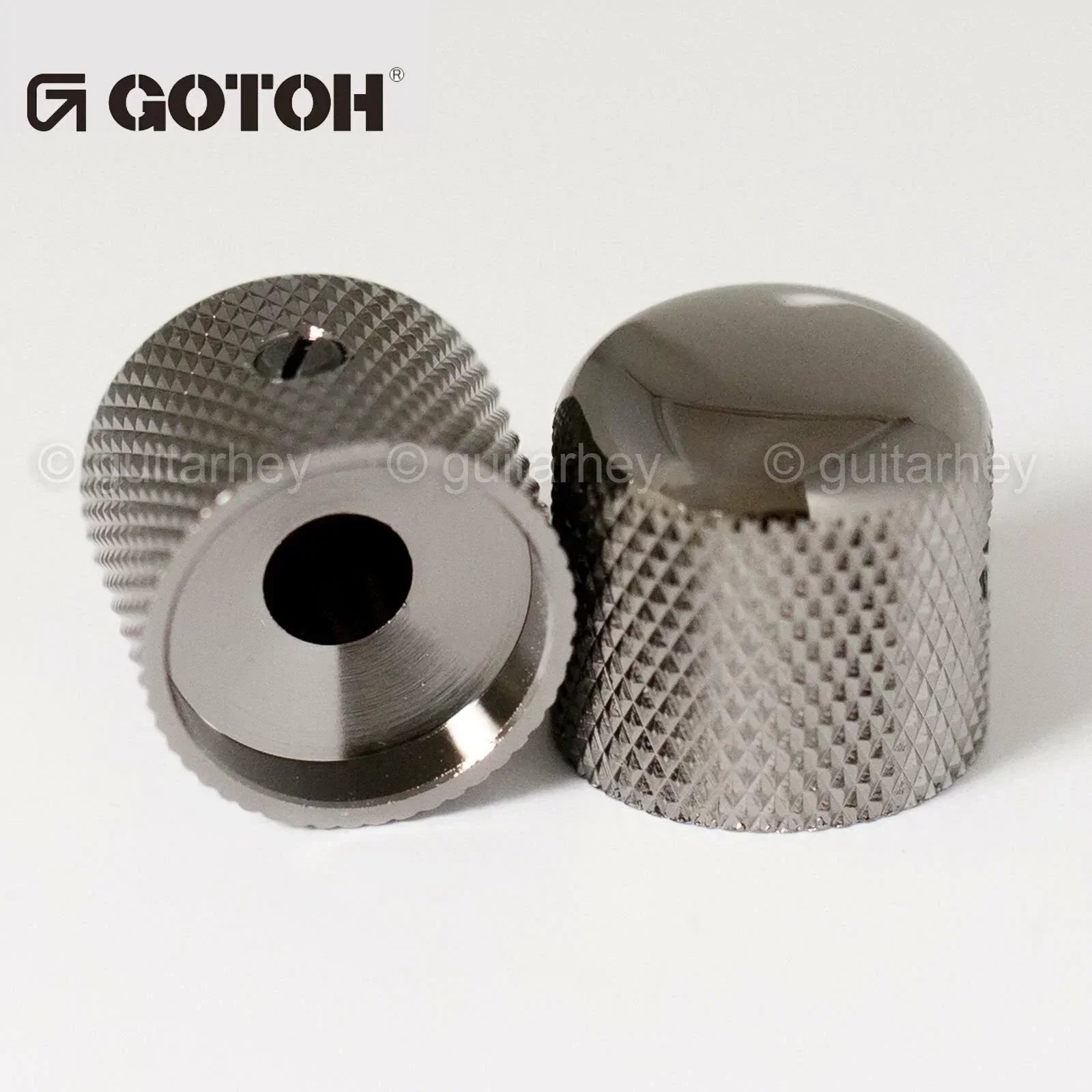 NEW (2) Gotoh VK1-18 - Control Knob - DOME - Bass, Guitar - METAL