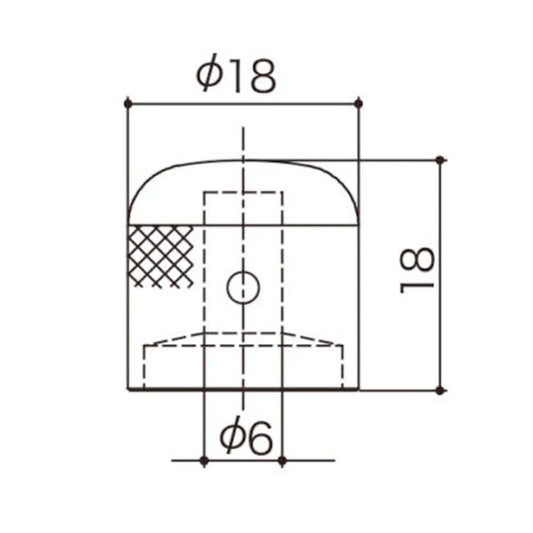 NEW (2) Gotoh VK1-18 - Control Knob - DOME - Bass, Guitar - METAL - COSMO BLACK