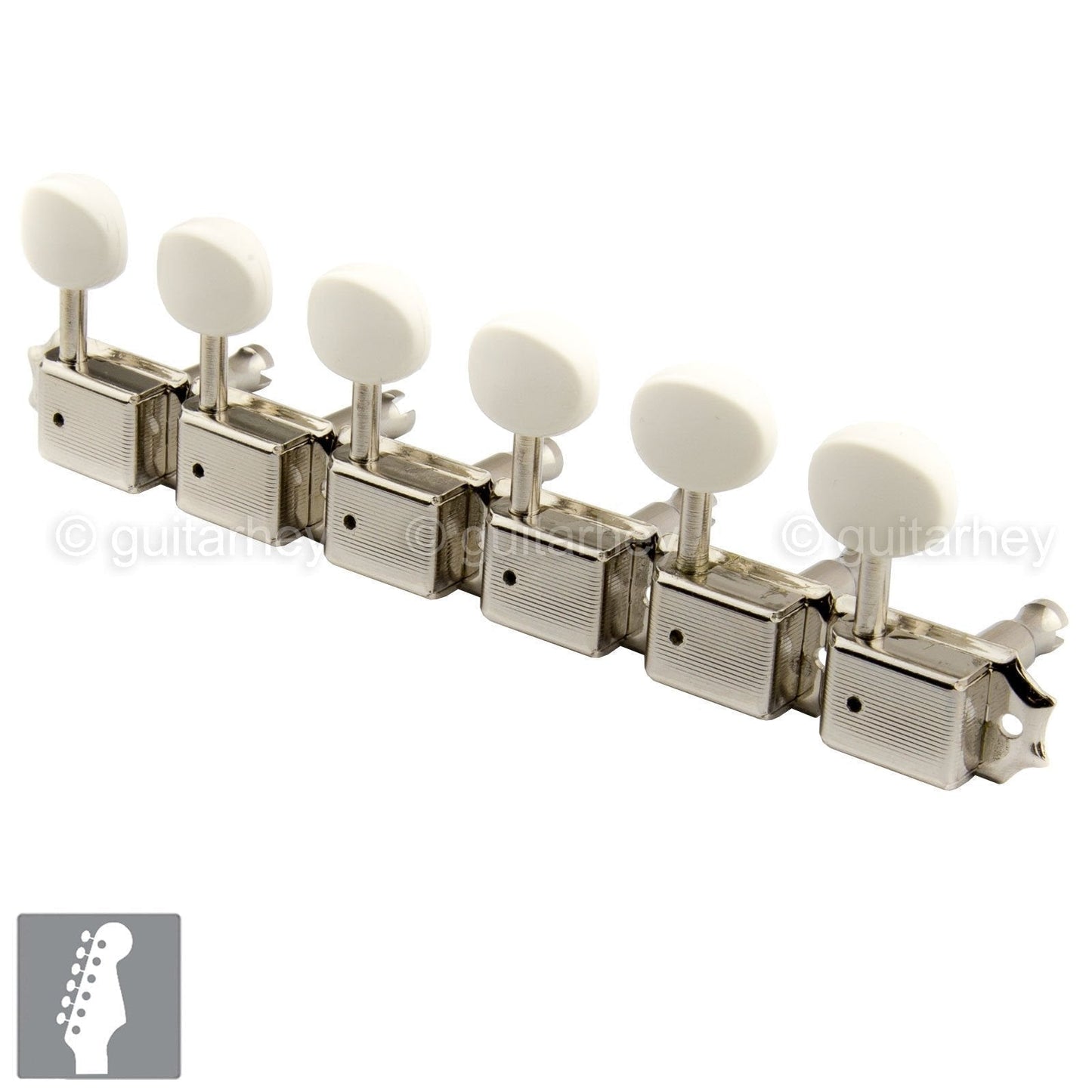 NEW Gotoh SD91-05MA Tuning Keys 6-In-Line w/ Bushings and Screws - NICKEL