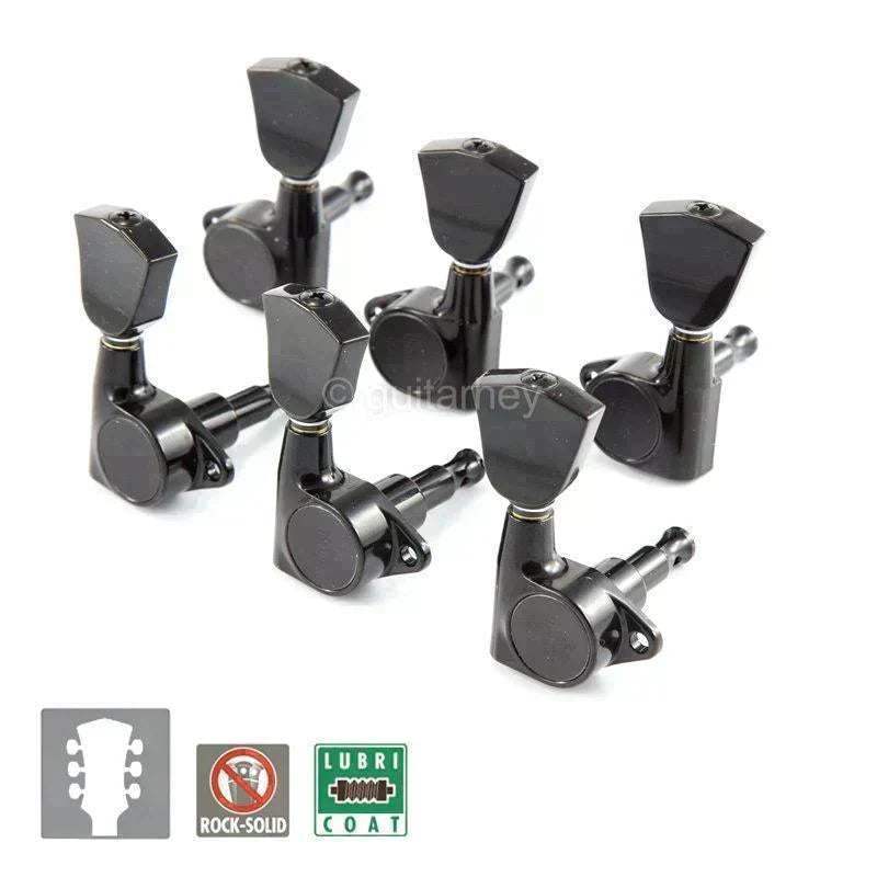 NEW Gotoh SG301-04 L3+R3 Tuners Keystone Buttons Keys w/ Screws 3X3 - BLACK