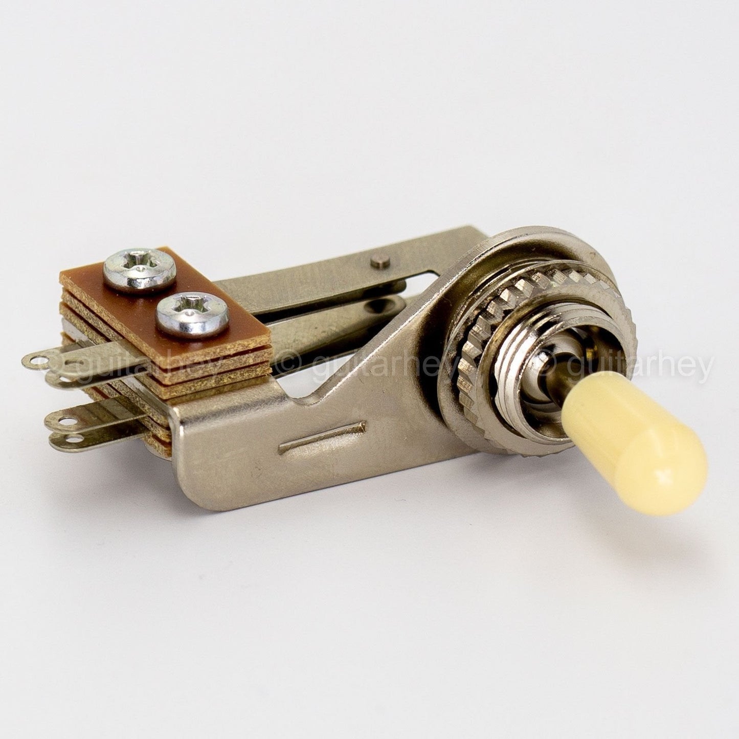 NEW Right Angle 3-Way Toggle Switch for 2-Pickups - Made in Japan - IVORY KNOB