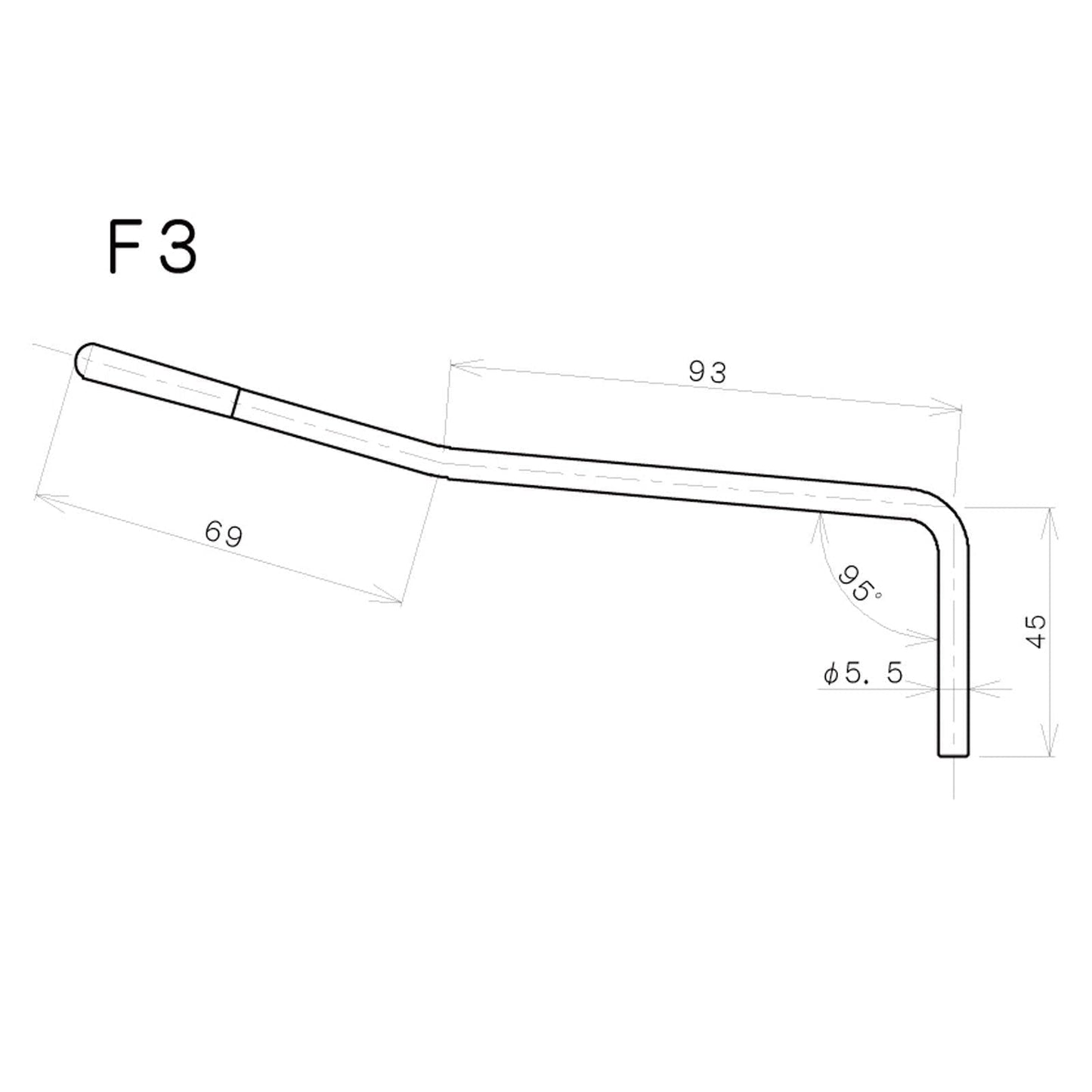 NEW Gotoh F3 Whammy Bar for Floyd Rose Tremolo System for GE1996T Bridge - BLACK