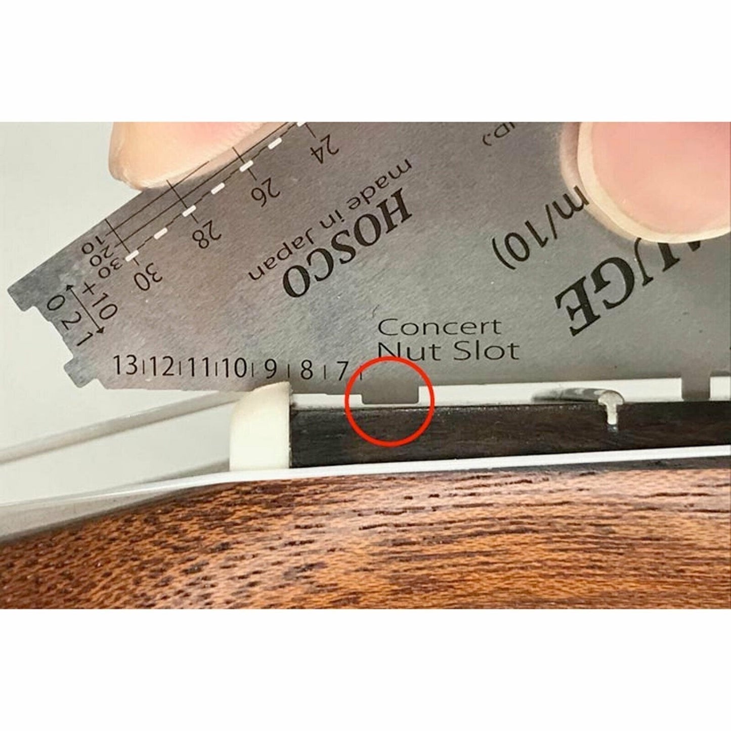 NEW Hosco Stainless Steel Step Gauge for Soprano, Concert & Tenor Size Ukuleles