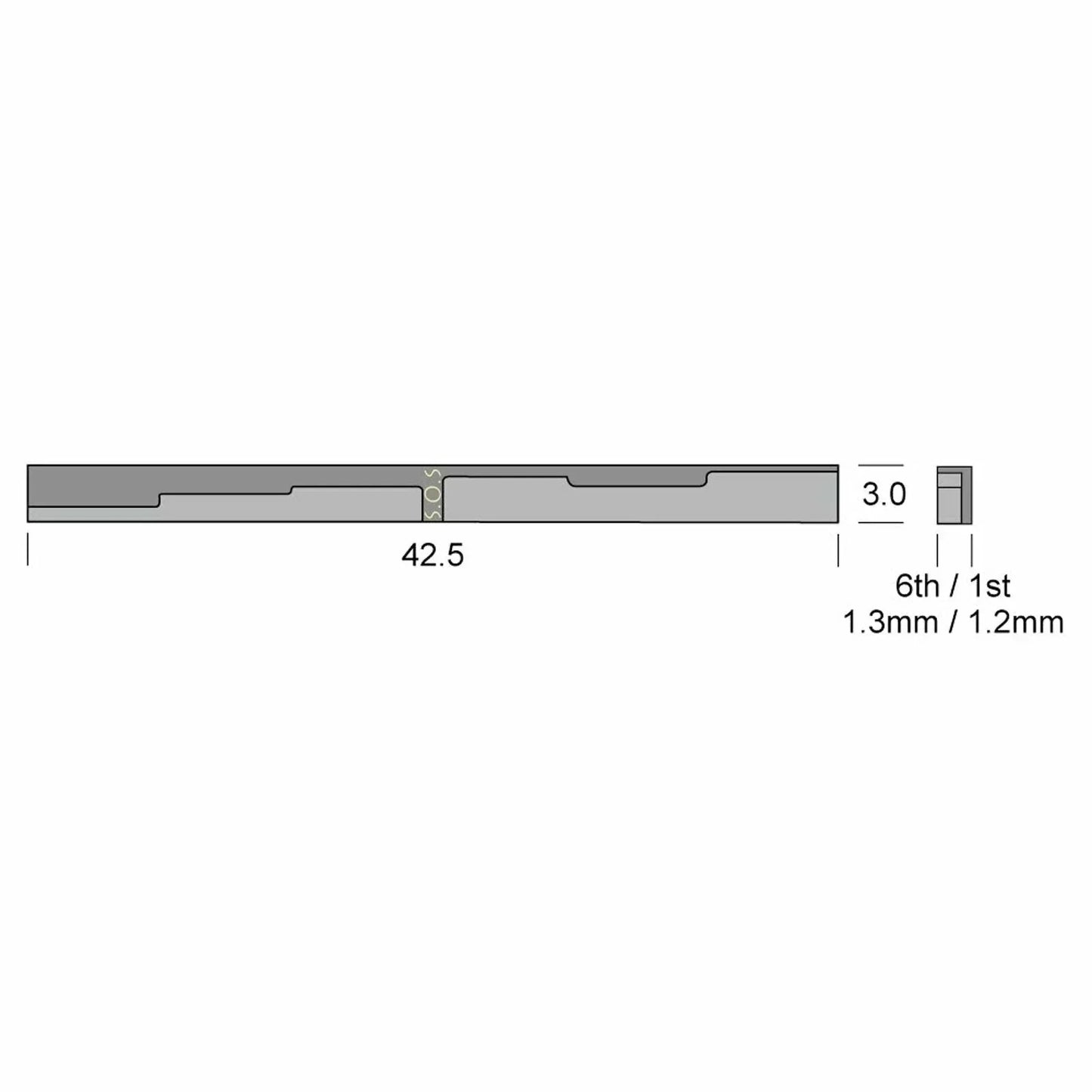 NEW Sound Offset Spacer for ACOUSTIC Guitars, fitting scale 643-650mm MTS theory