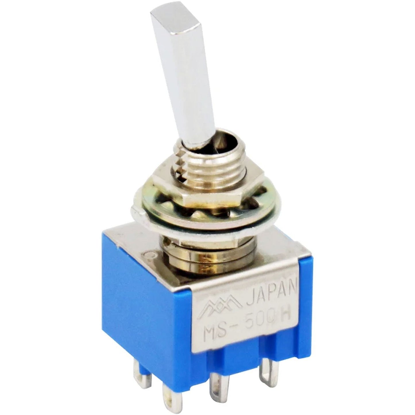 NEW Mini Toggle Switch ON-OFF-ON 3-way DPDT for Guitar/Bass, Japan Made - CHROME