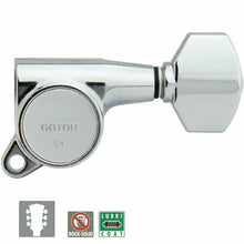 Load image into Gallery viewer, NEW Gotoh SG381-07 L3+R3 Tuners Set SMALL Buttons Tuning Keys 3x3 - CHROME