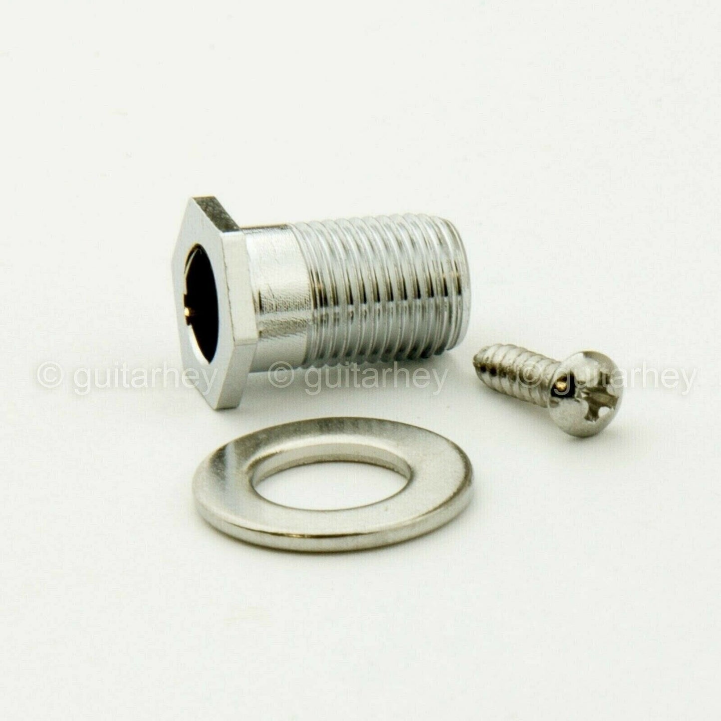 NEW Hipshot LOCKING Tuners 6 in line STAGGERED w/ SMALL AMBER Buttons - NICKEL