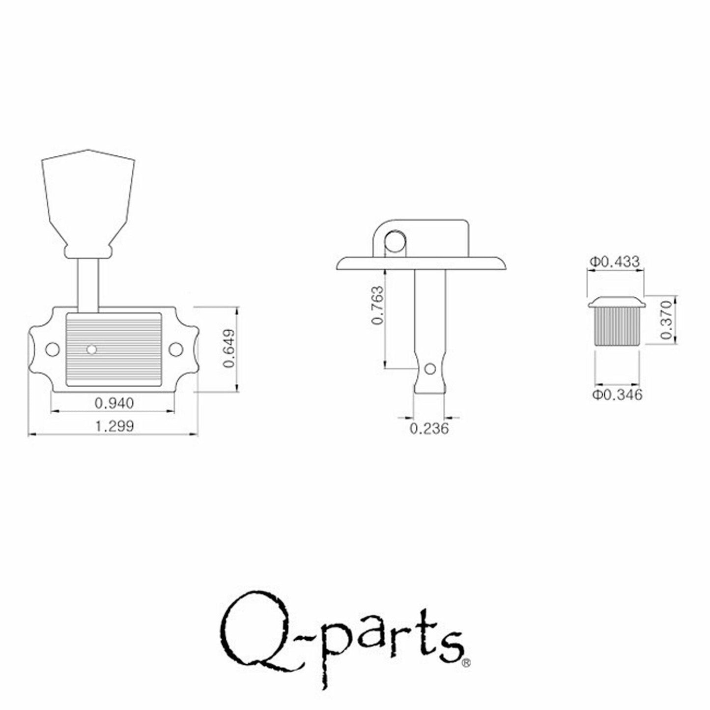 NEW Q-Parts SD800-N ''58 Les Paul Gibson® type Vintage 3x3 - Aged Collection