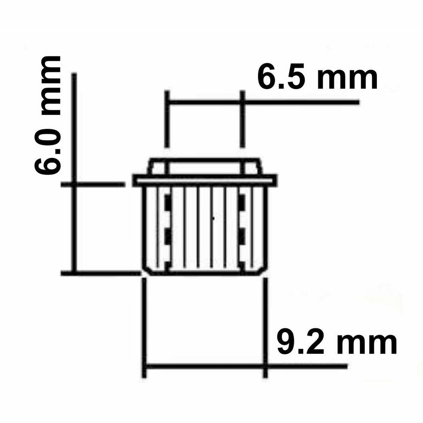 NEW (6) Gotoh Bushings for 9.2mm Peghole, 6.5mm inside diameter Post - NICKEL