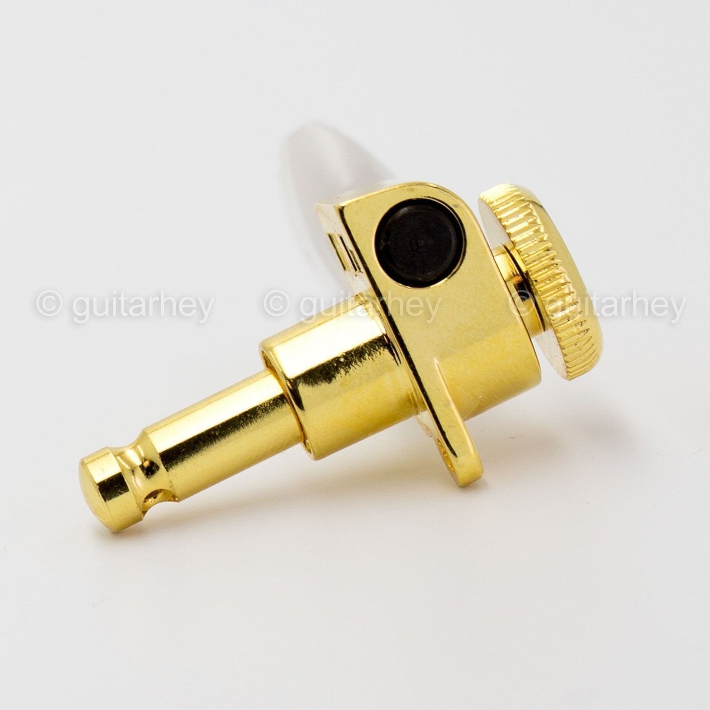 Hipshot 6-In-Line STAGGERED Closed-Gear Locking Mini Tuners PEARLOID Keys - GOLD