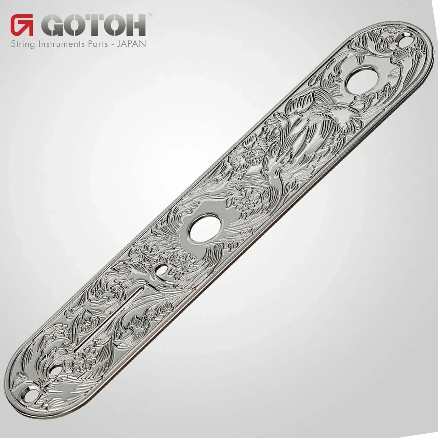 NEW GOTOH CP-10-ART-01 Engraved Control Plate for Telecaster Tele - CHROME