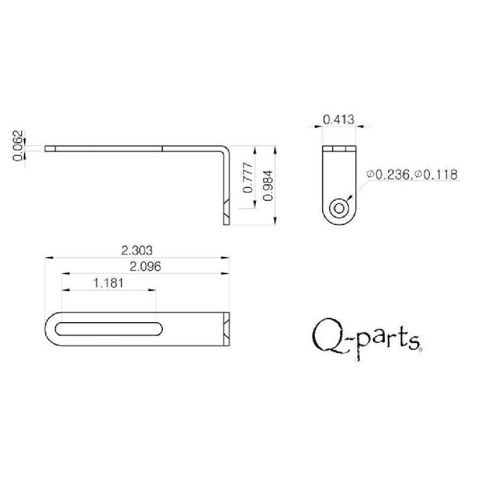 NEW Q-Parts Aged Collection Pickguard Bracket For Les Paul - DISTRESSED NICKEL