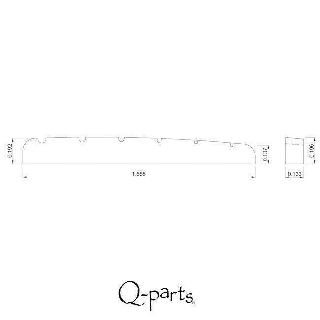 NEW Q-Parts Aged Collection 1-11/16" Bone Nut For Fender Strat/Tele Relic