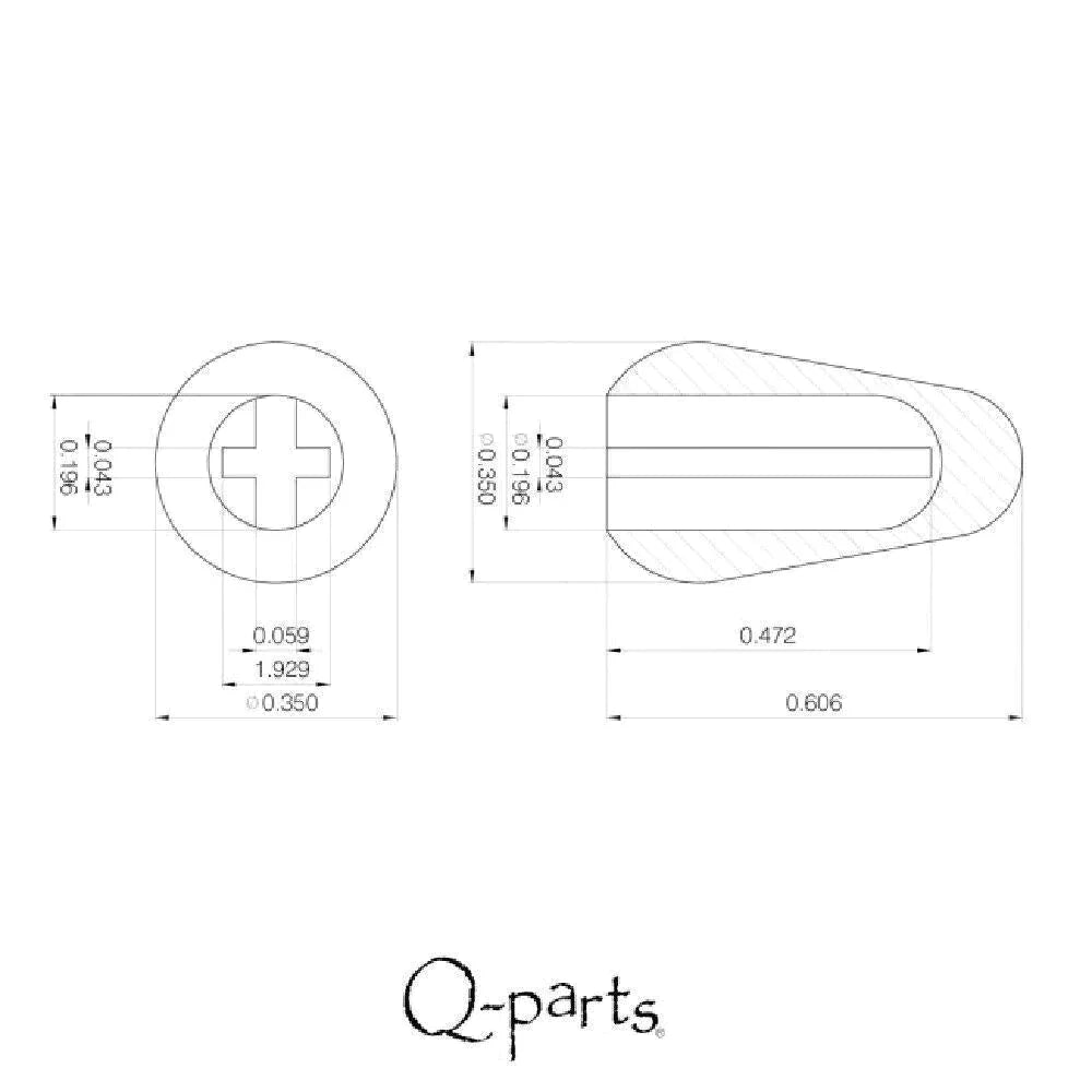 NEW Q-Parts Aged Collection Strat Pickup Select Switch Tip Relic Aged White