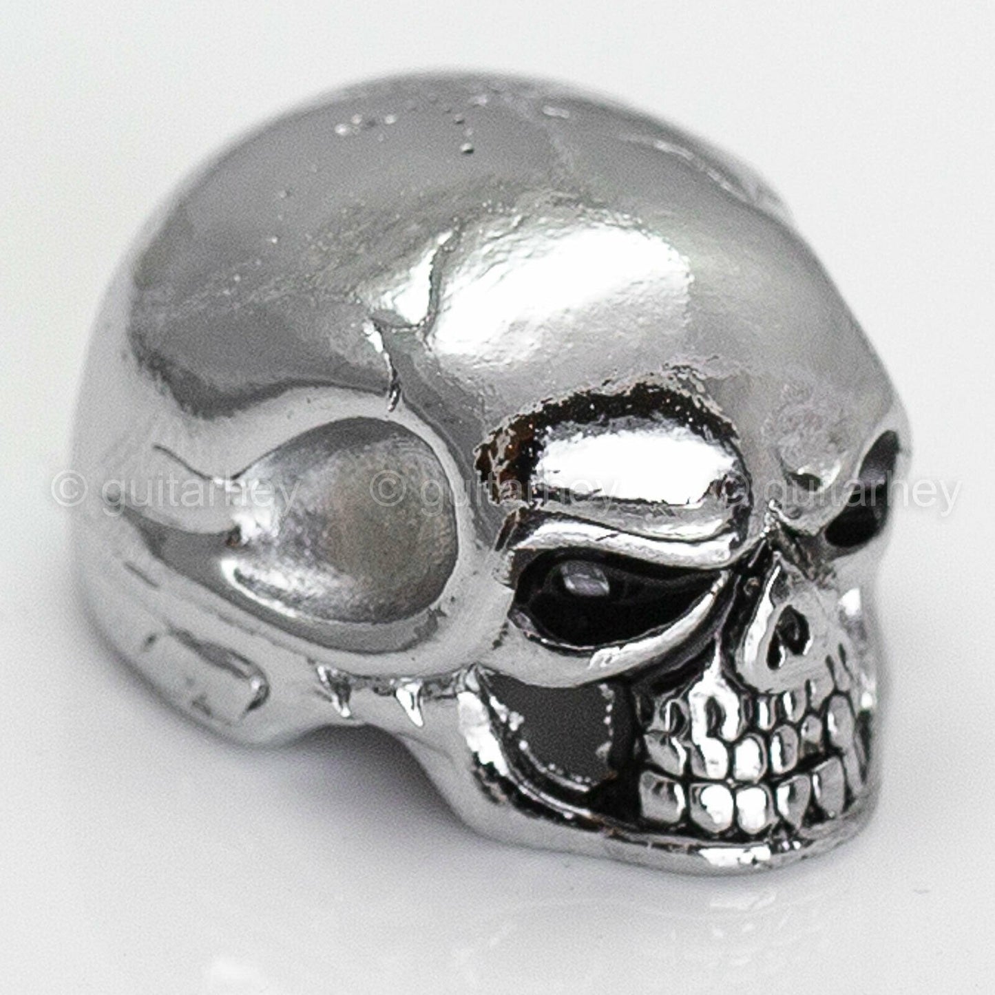 NEW (1) Q-Parts Guitar Knob JUMBO SKULL I - CHROME - KCJSI-0404