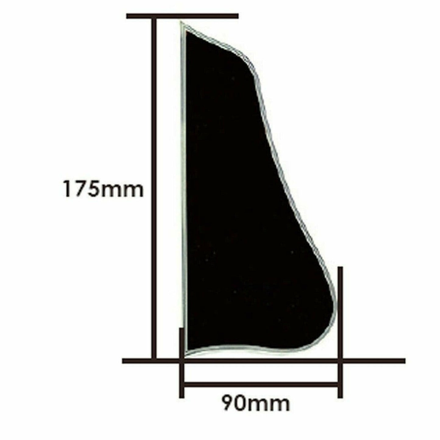 NEW Bound SMALL BLACK Pickguard for Gibson® Cutaway Style Jazz w/ Gold Bracket
