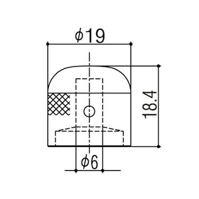 NEW Gotoh VK-Art-03 Cross Luxury Art Collection Control Knob METAL - COSMO BLACK