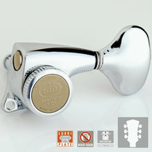 Load image into Gallery viewer, NEW Gotoh SGL510Z-L5 MGT DELTA Locking Tuning Keys, 21:1 Ratio Set 3x3 - CHROME