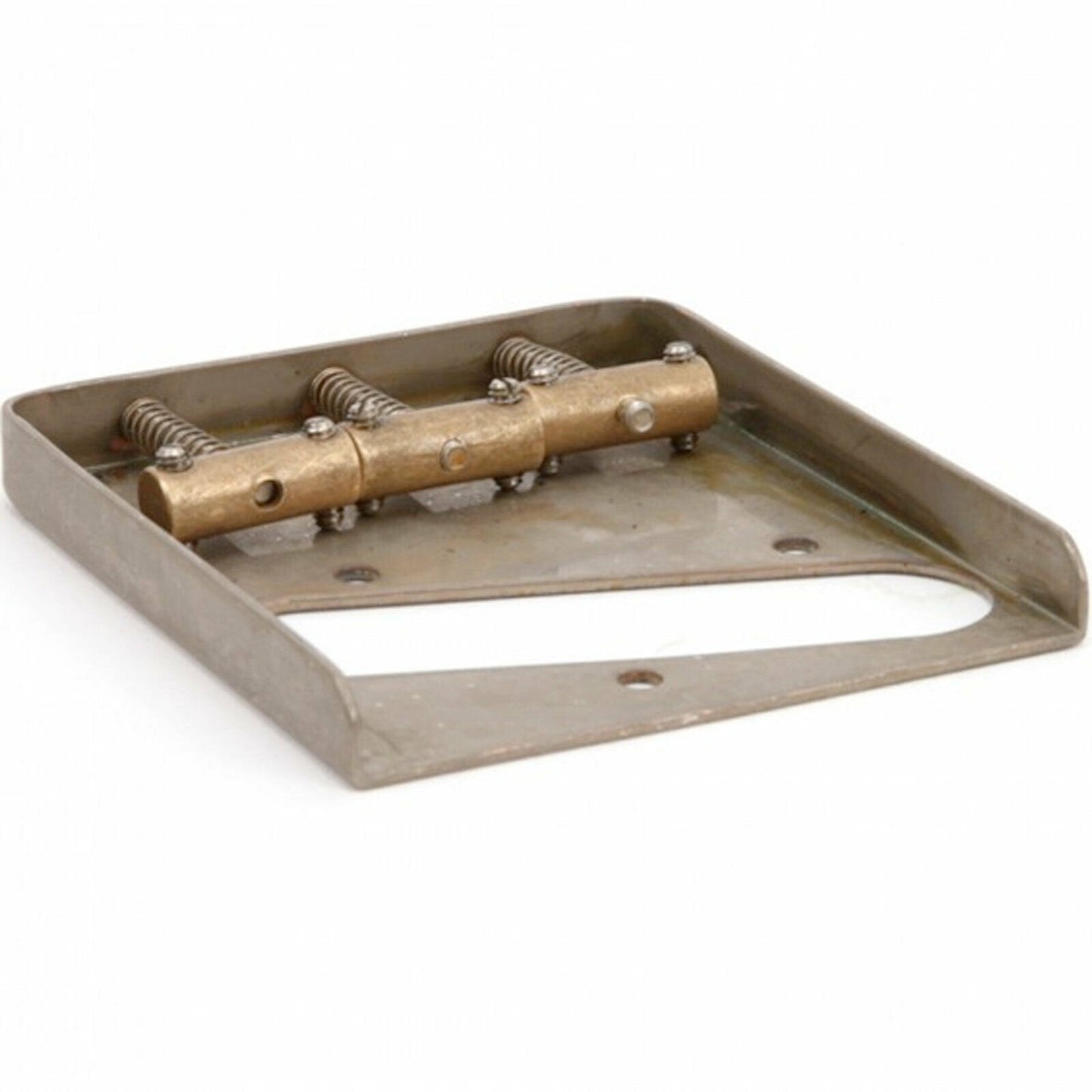 NEW Q-Parts Aged Collection Guitar Bridge for '52 Fender Tele, DISTRESSED NICKEL