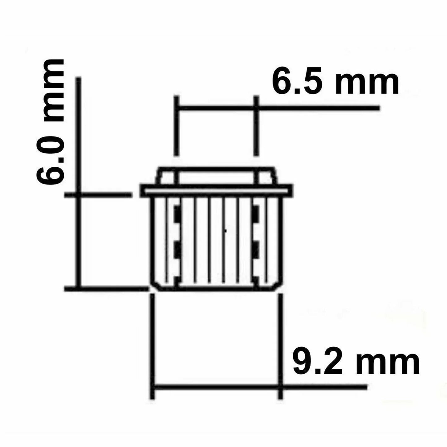 NEW (6) Gotoh Bushings for 9.2mm Peghole, 6.5mm inside diameter Post AGED NICKEL