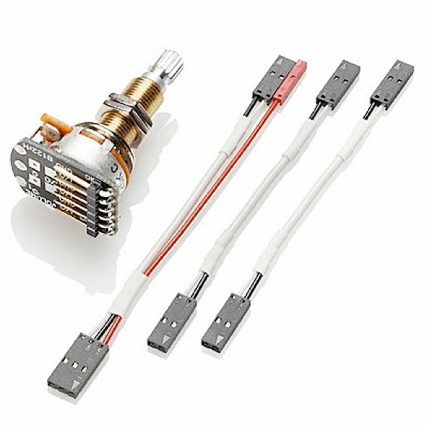 NEW Genuine EMG LONG SPLIT SHAFT 25K Solderless VOLUME POT w/ Hardware Included