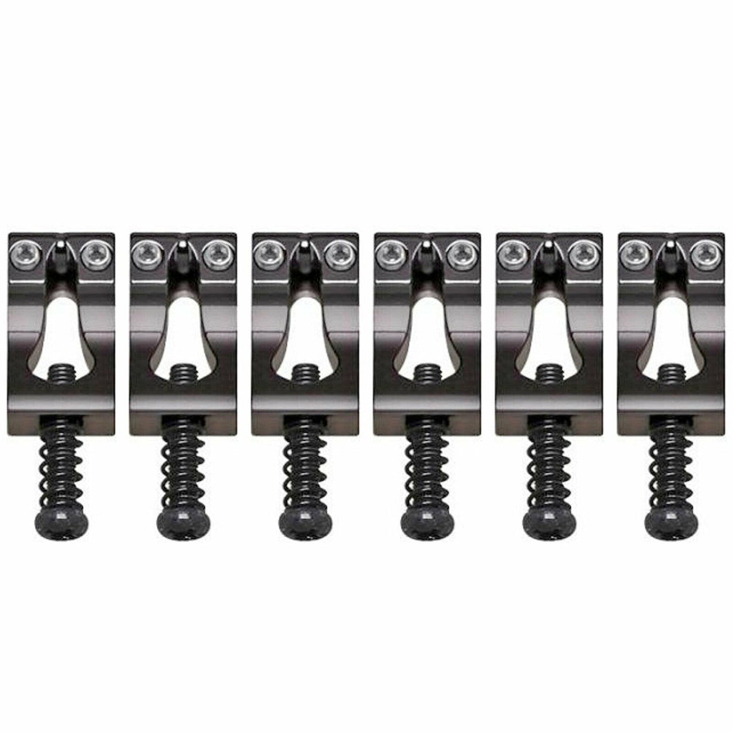 NEW (6) Gotoh S200 SOLID BRASS Saddles 10.8mm for 510T Tremolos - COSMO BLACK