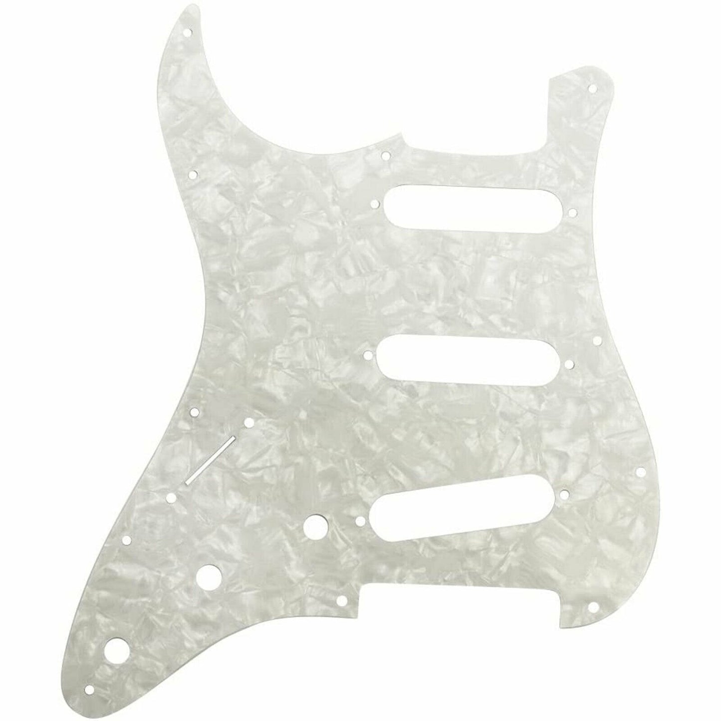68-'69 Pickguard for Stratocaster® Strat® USA MIM SSS 11-Hole WHITE, PEARL BACK