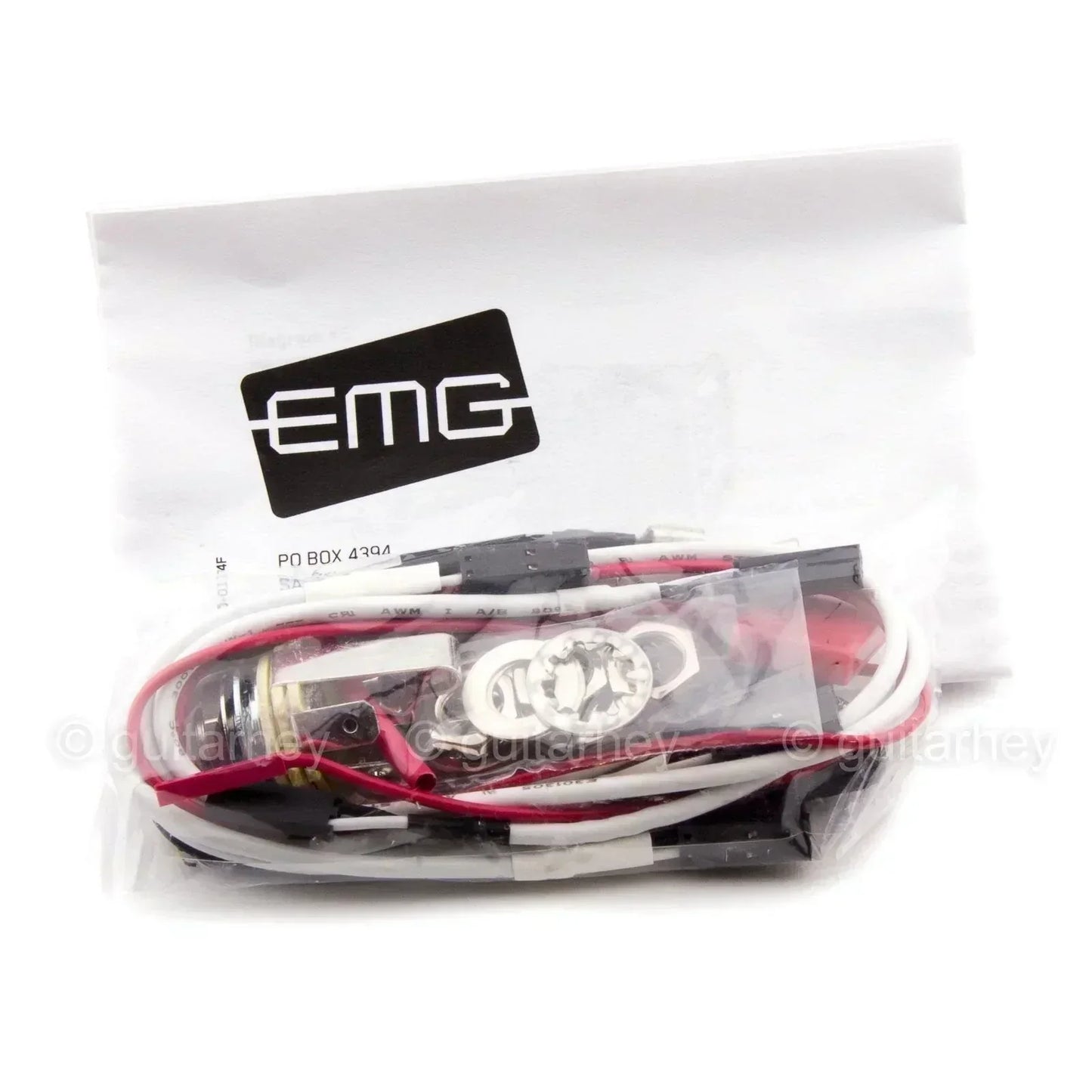 NEW EMG Solderless Wiring kit 1 or 2 Active Pickups Pot SHORT SHAFT SPLIT w/Jack