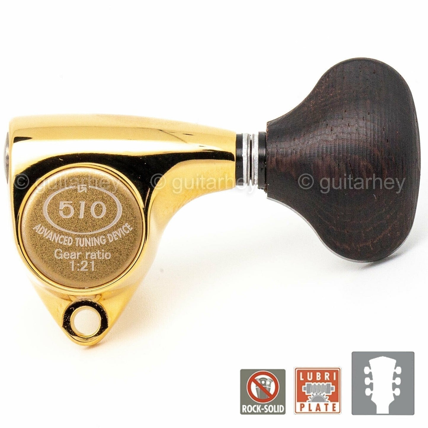 NEW Gotoh SGV510Z-TL5 Tuners L3+R3 Set w/ Tagayasan Buttons 1:21 Ratio 3x3, GOLD