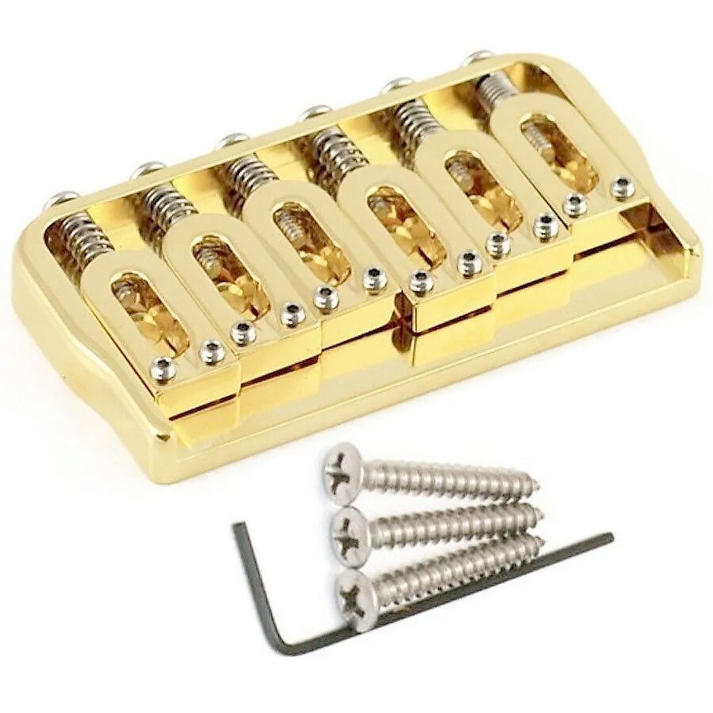 NEW USA Hipshot 41065G 6 Strings Hardtail Fixed Bridge .175" Floor Height - GOLD
