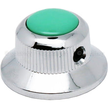 Load image into Gallery viewer, NEW (1) Q-Parts UFO Guitar Knob KCU-0743 Acrylic Teal on Top - CHROME