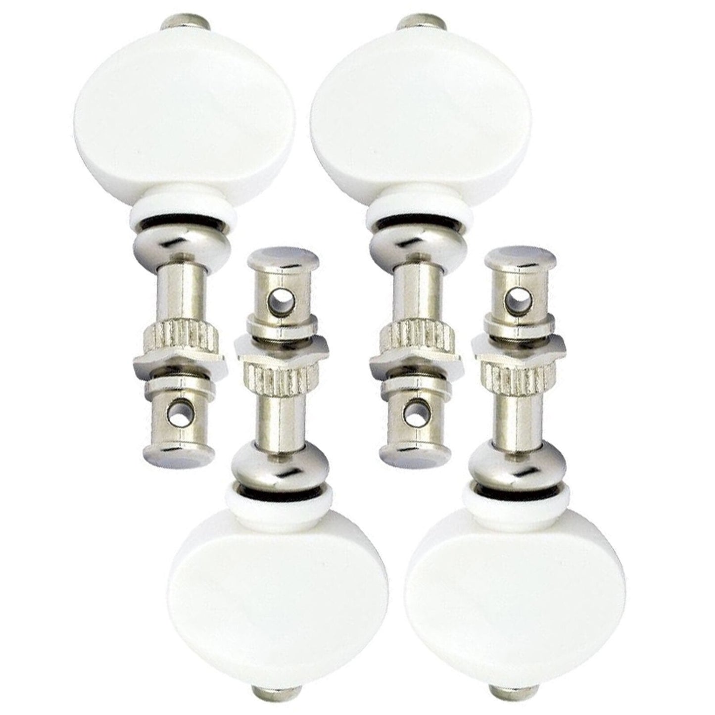 NEW (4) Gotoh UKB Ukulele Tuners, Gear Ratio: 1:1 Tuning Keys Set of 4 - NICKEL