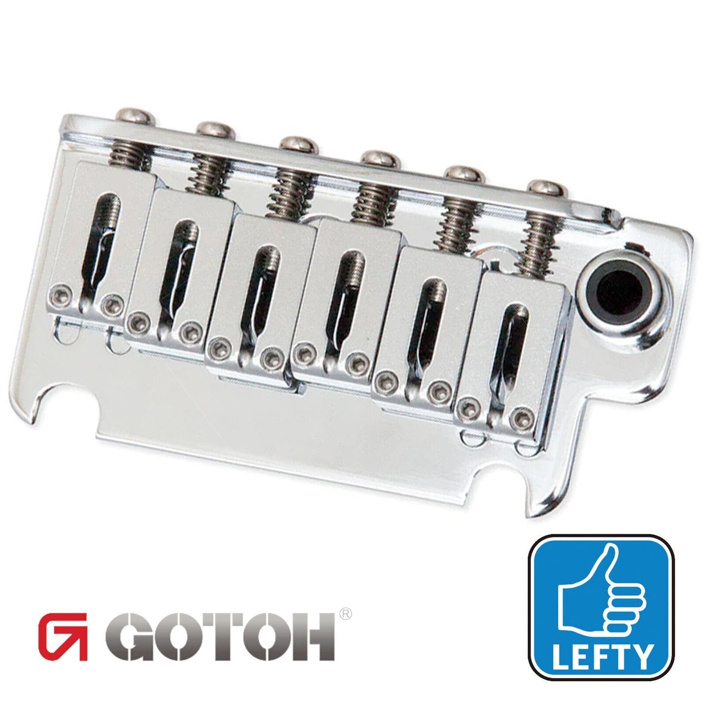 NEW Gotoh 510T-FE1 Non-locking 2 Point Tremolo Bridge - LEFTY HANDED - CHROME