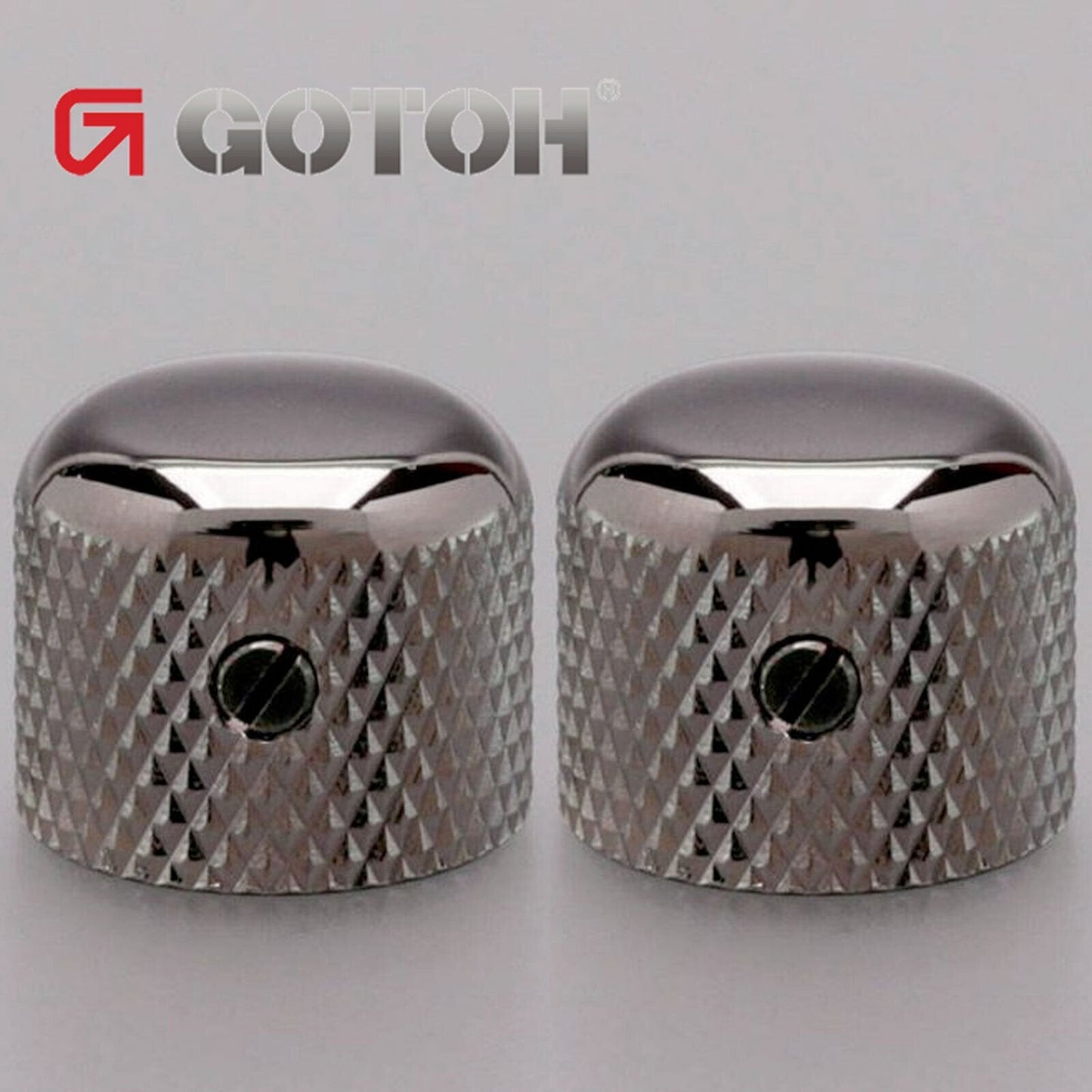 NEW (2) Gotoh VK3 Short Dome Knobs for 6mm Pots (Import Guitar/Bass) COSMO BLACK