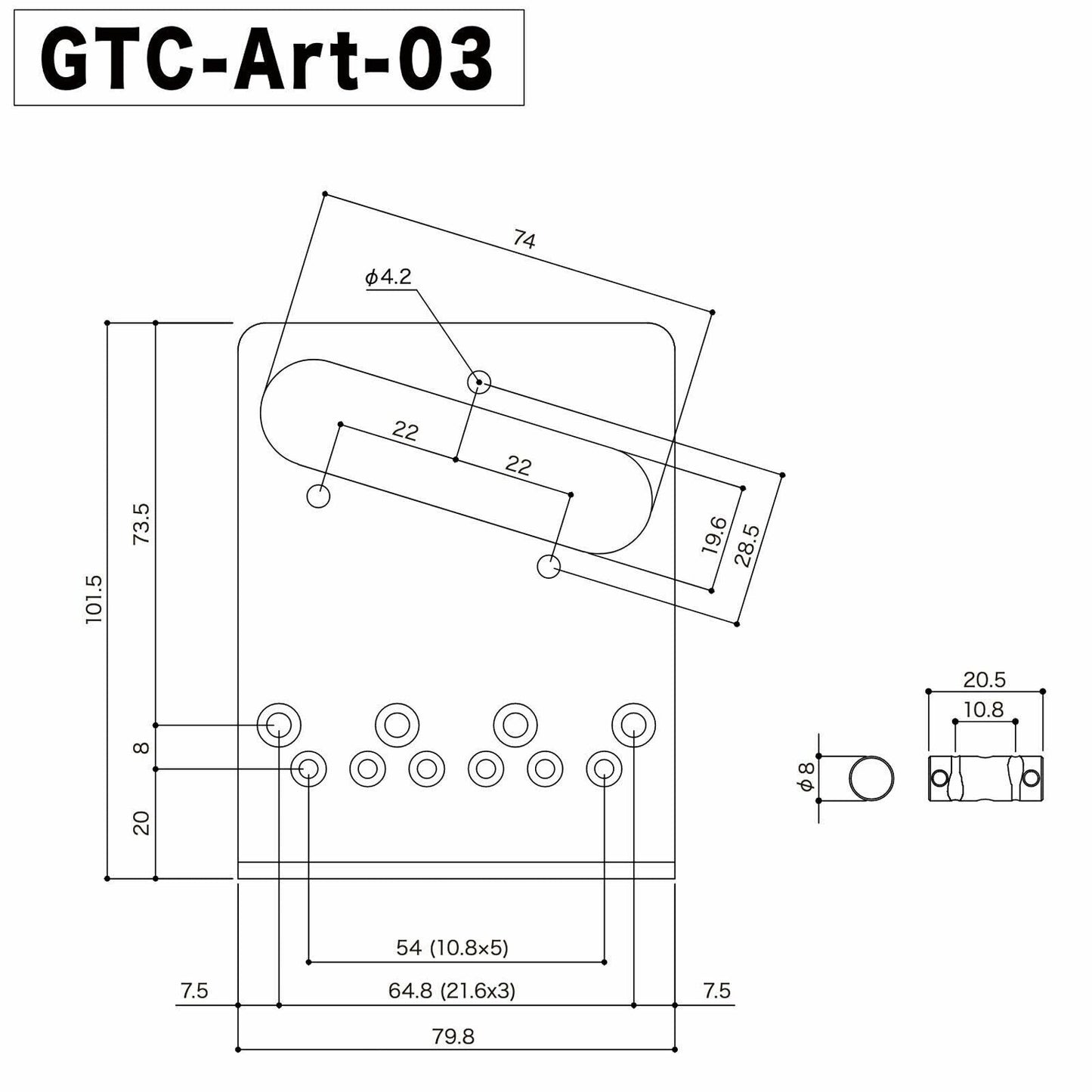 NEW Gotoh GTC-ART-03 "Acanthus" In-Tune Engraved Bridge for Telecaster - GOLD