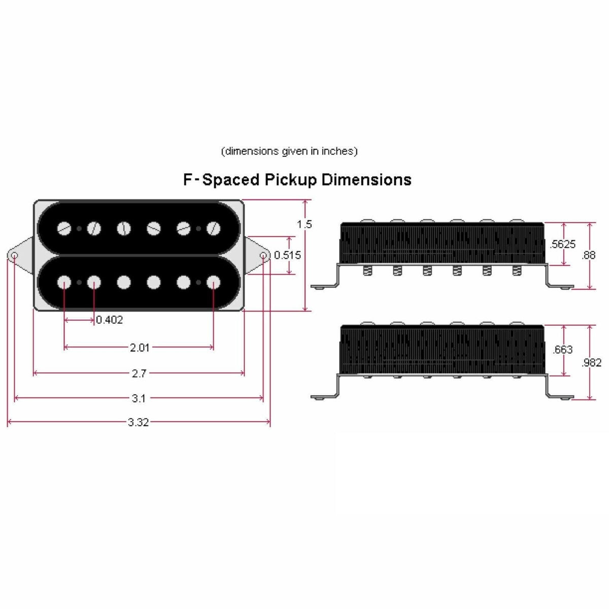 NEW DiMarzio DP193 Air Norton Guitar Humbucker F-Spaced - GREEN