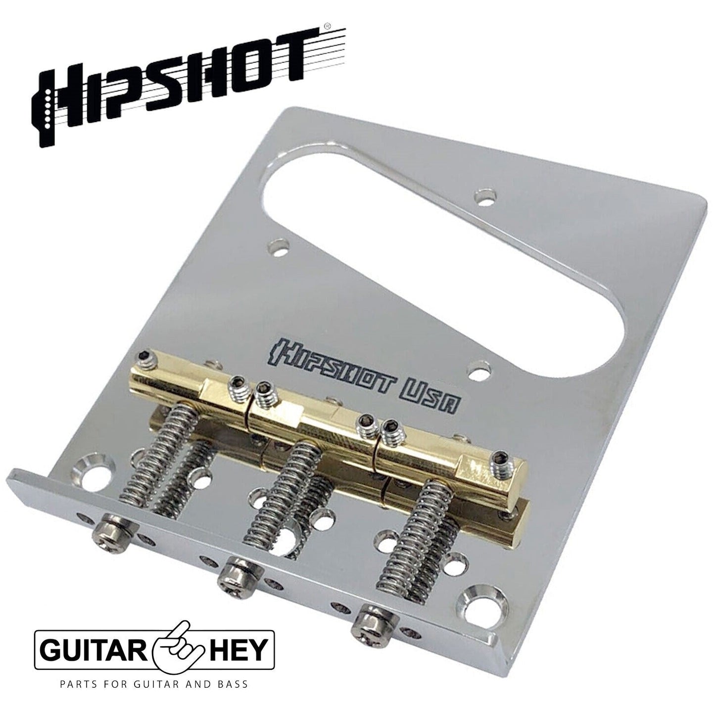 NEW Hipshot Telecaster® Retrofit Bridge 3 Mount Hole Compensated Saddles - SS