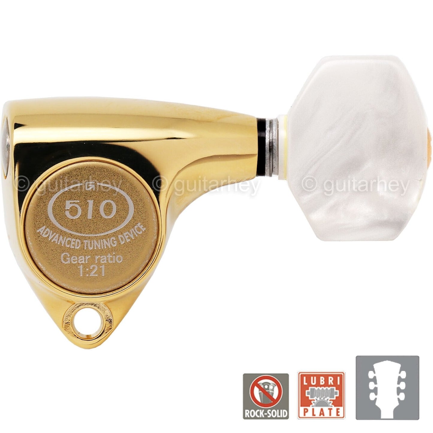 NEW Gotoh SGV510Z-P7 Tuners L3+R3 Set Advanced Tuning 21:1 Gear Ratio 3x3 - GOLD
