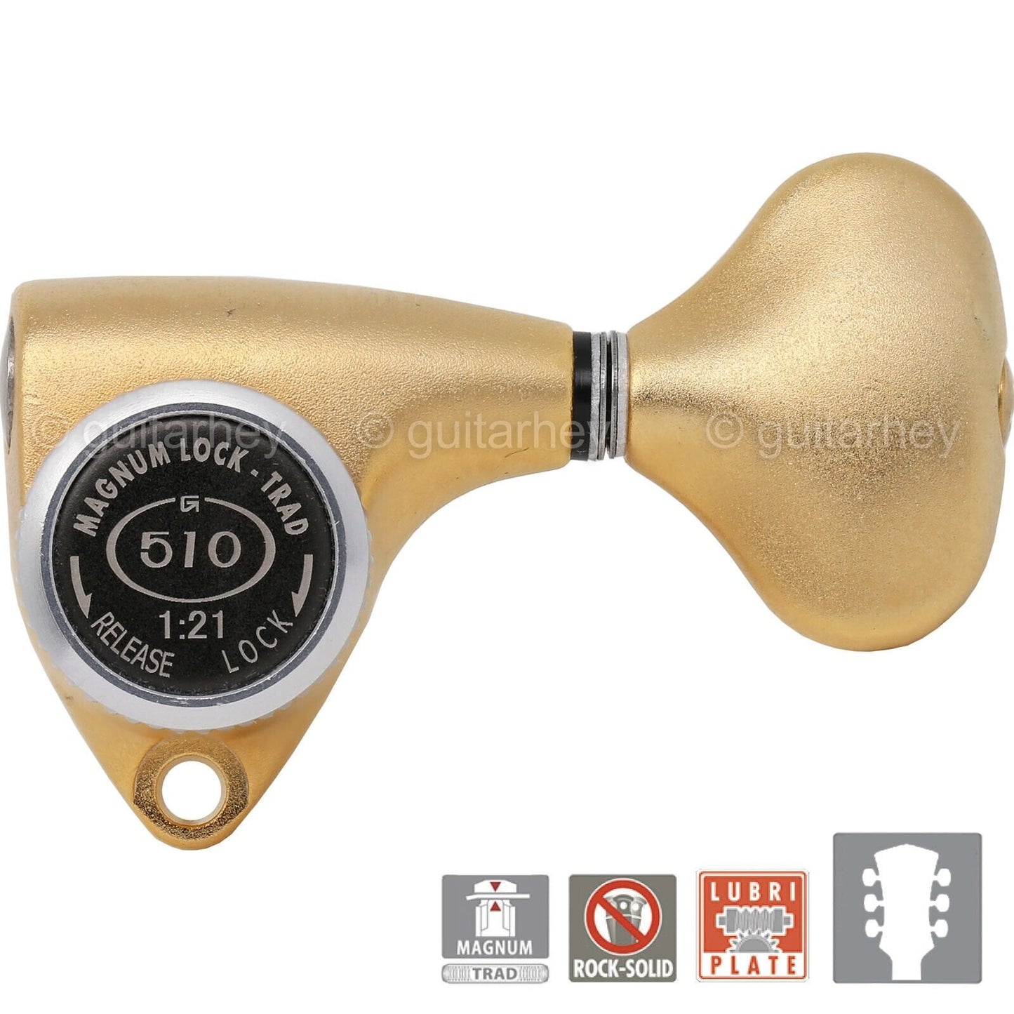 NEW Gotoh SGV510Z-L5 MGT L3+R3 LOCKING Tuners 21:1 Gear Ratio 3x3 - GOLD SATIN