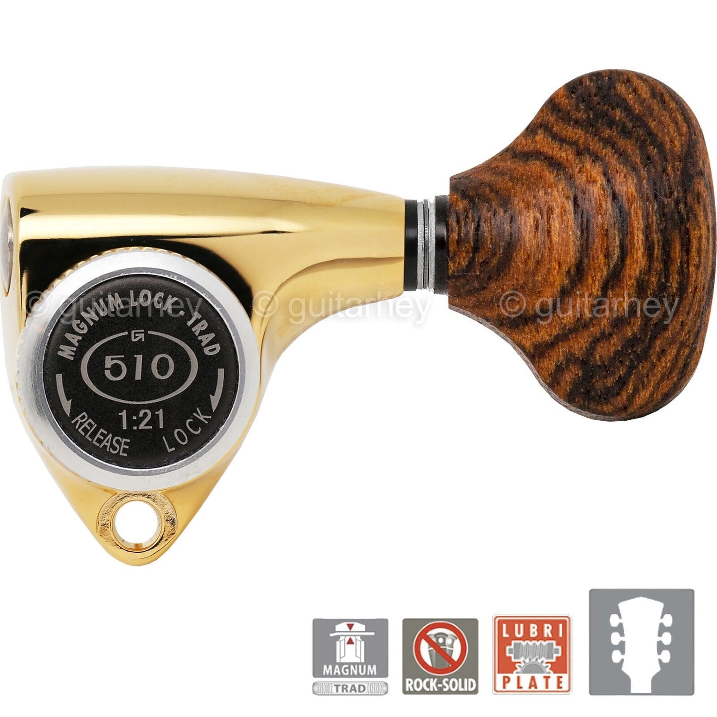 NEW Gotoh SGV510Z-RL5 MGT L3+R3 LOCKING Tuners 21:1 Gear Ratio 3x3 - GOLD