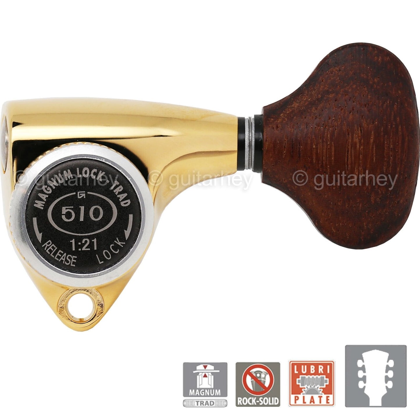 NEW Gotoh SGV510Z-GL5 MGT L3+R3 LOCKING Tuners 21:1 Gear Ratio 3x3 - GOLD
