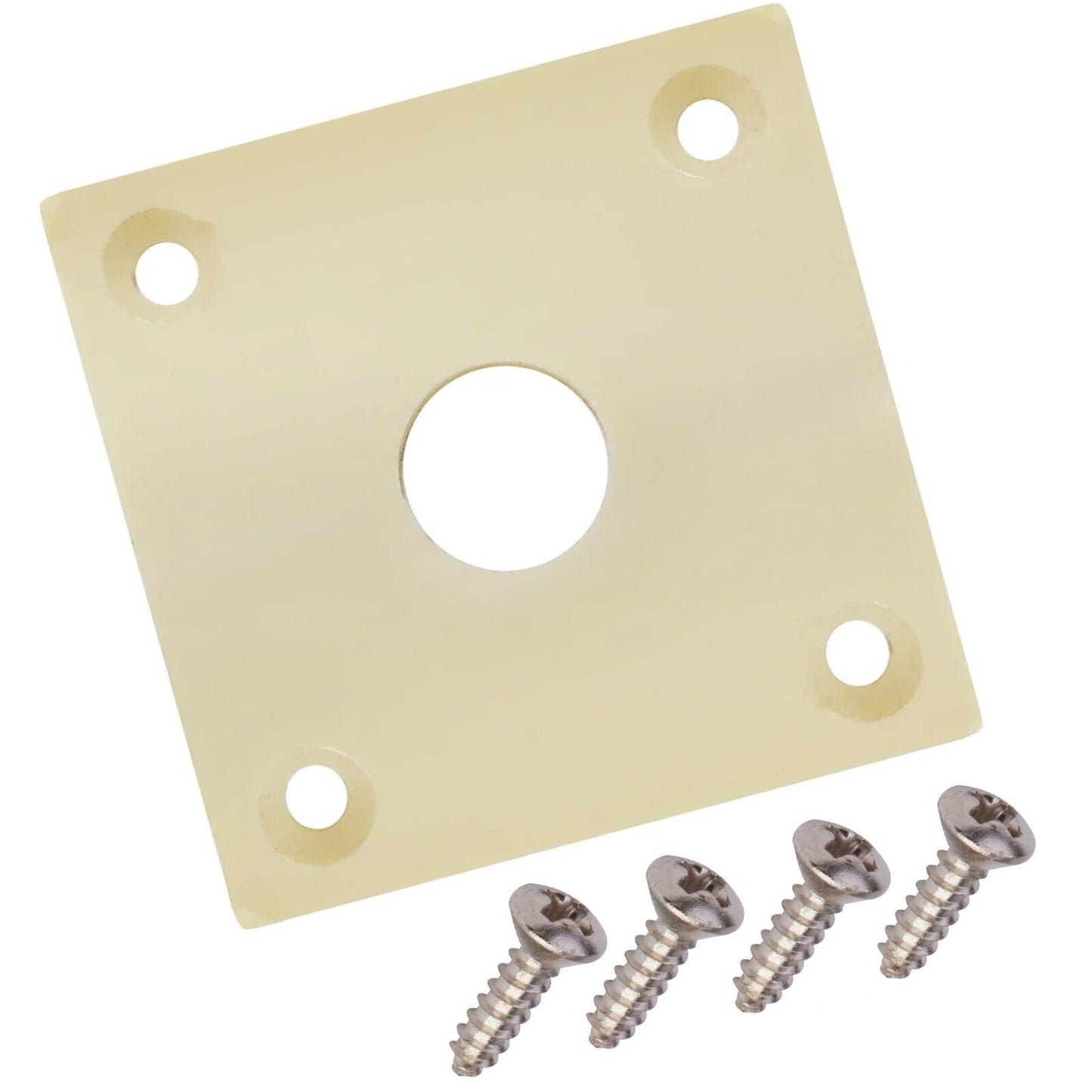NEW Vintage Style Plastic Jack Plate Square for Les Paul Guitar - IVORY